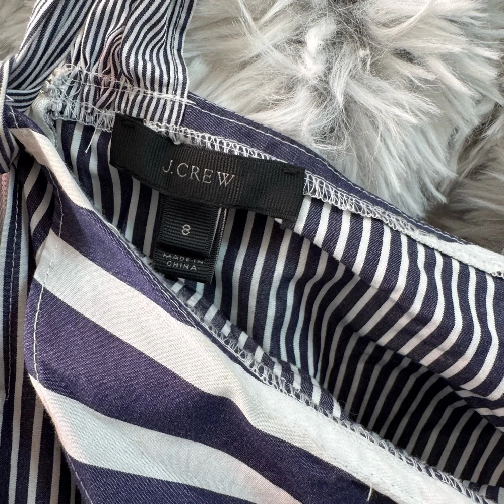 J. Crew Navy and White Striped Halter Blouse - Picture 3 of 3